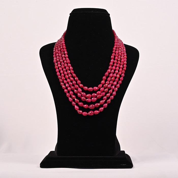 RUBY CUTTING DROP BEADS