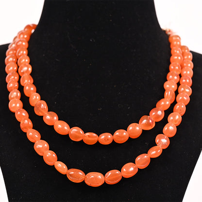 CARNELIAN BEADS OVAL SHAPE