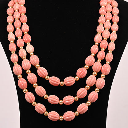 CORAL TULIP BEADS