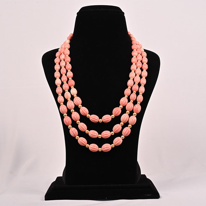 CORAL TULIP BEADS