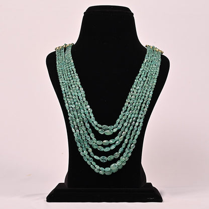 EMERALD BEADS OVAL SHAPE ZAMBIAN 620 CRT