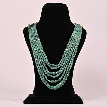 EMERALD BEADS OVAL SHAPE ZAMBIAN 620 CRT