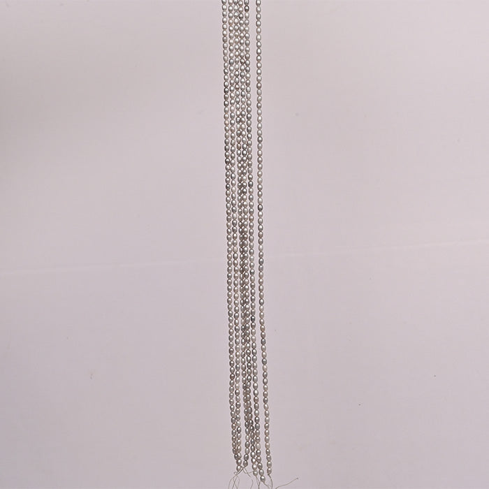 WATER PEARLS OVAL SILVER COLOUR