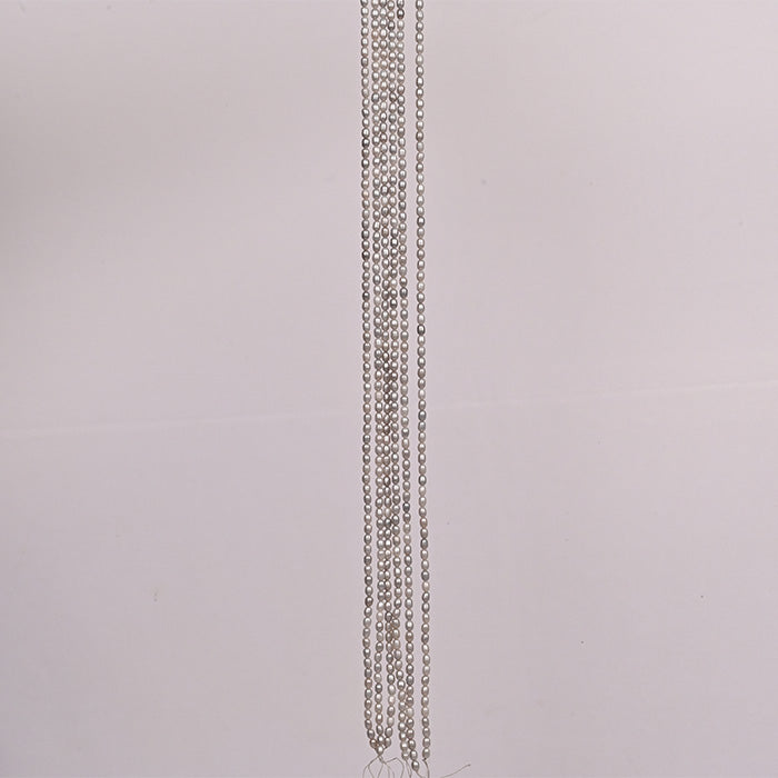 WATER PEARLS OVAL SILVER COLOUR