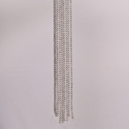 Natural fresh water pearls (Moti), round silver colour — close-up
