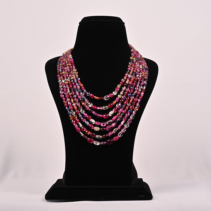 MULTI SAPPHIRE OVAL BEADS