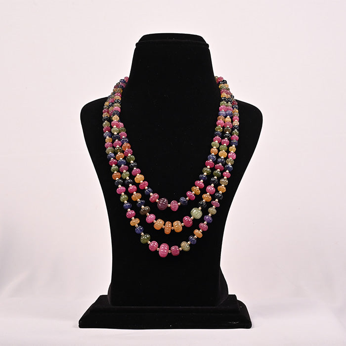 MULTI SAPPHIRE PUMKIN BEADS