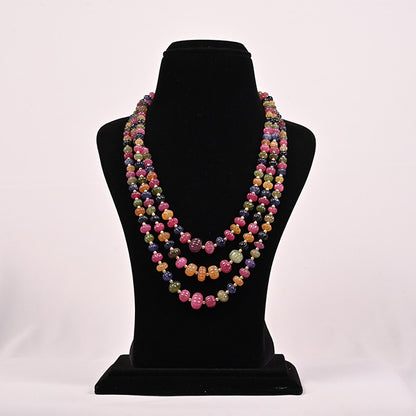 MULTI SAPPHIRE PUMKIN BEADS