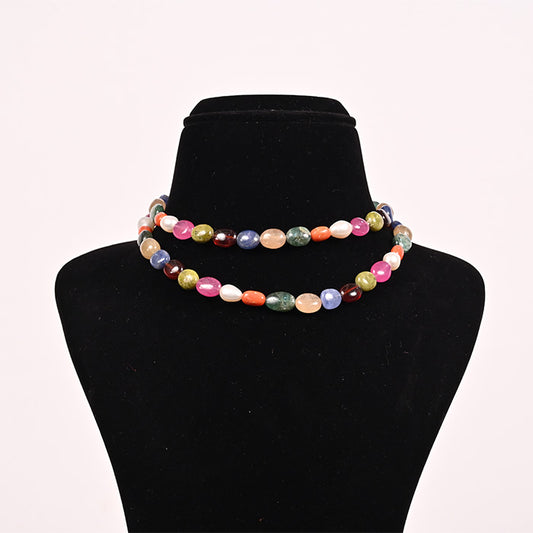 NAVARATNA MALA BIG  OVAL SHAPE