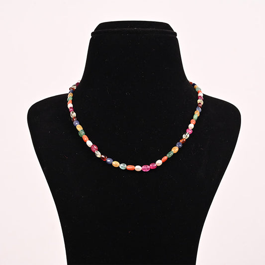 NAVARATNA MALA OVAL MEDIUM SIZE