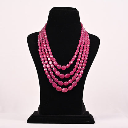 RUBY OVAL BEADS