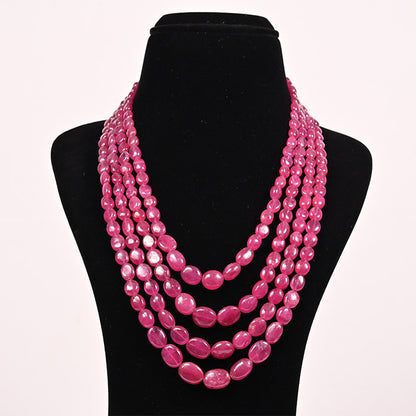 RUBY OVAL BEADS