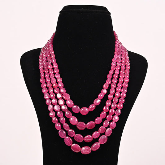 RUBY OVAL BEADS