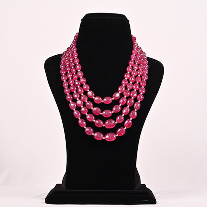 RUBY OVAL BEADS