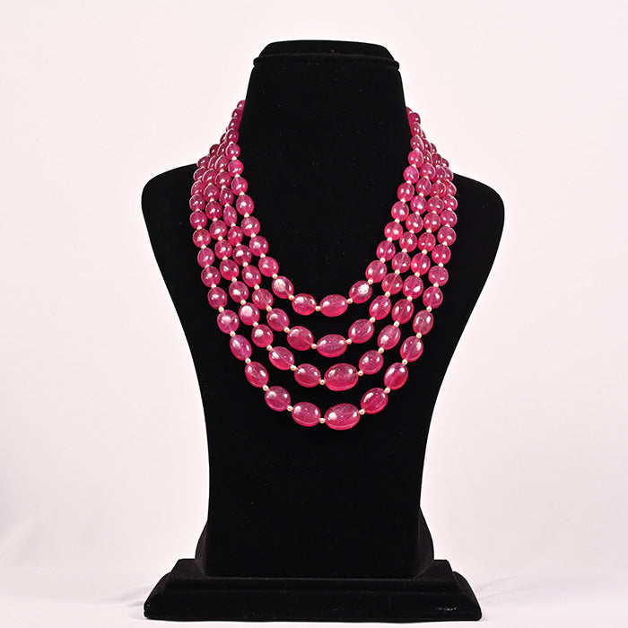 RUBY OVAL BEADS