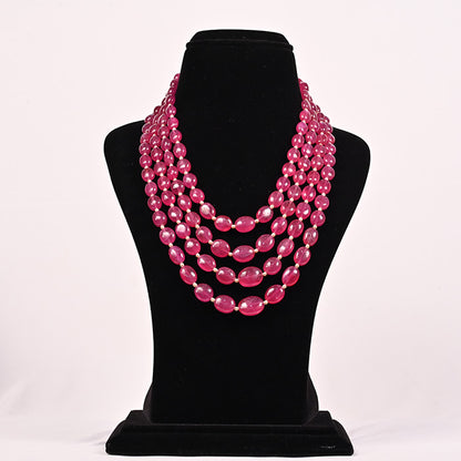 RUBY OVAL BEADS