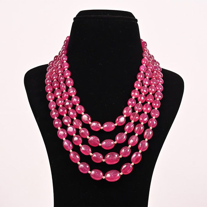 RUBY OVAL BEADS