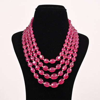 RUBY OVAL BEADS