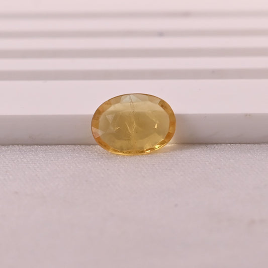 YELLOW SAPPHIRE GEM STONE BANGKOK OVAL SHAPE 1.70