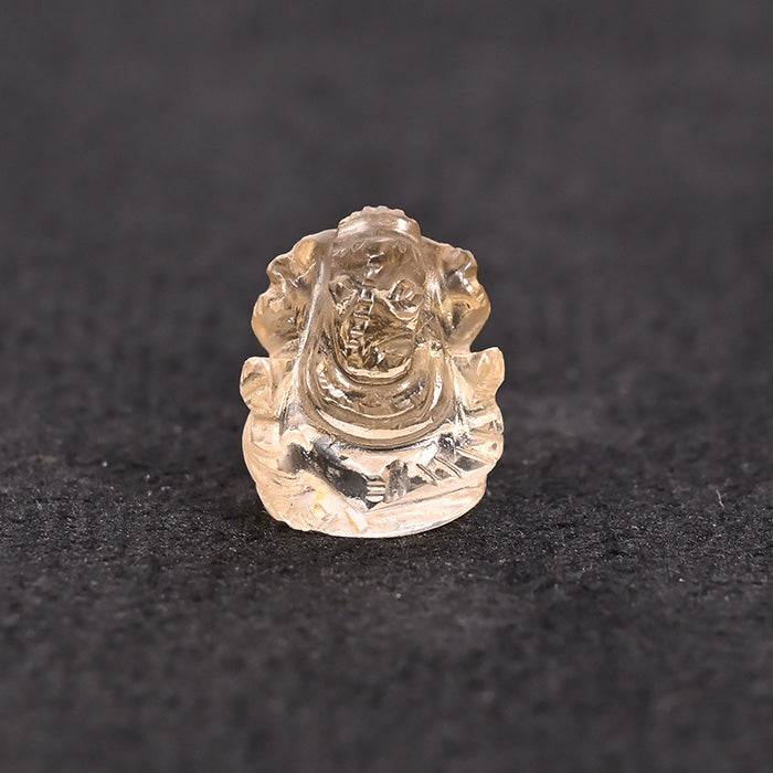 YELLOW TOPAZ GEM STONE GANESH