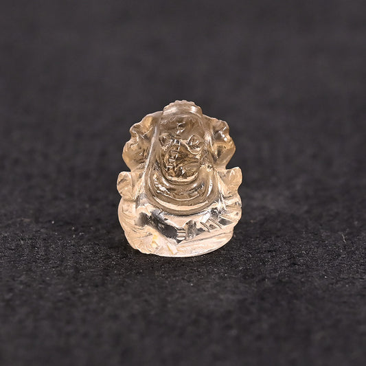 YELLOW TOPAZ GEM STONE GANESH